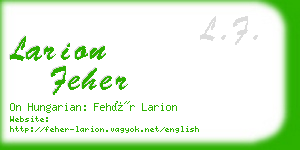 larion feher business card